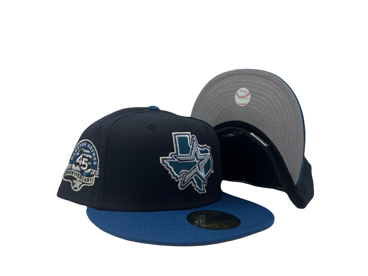 Houston Astros Navy Sea-Shore Blue New Era Custom Fitted Hat