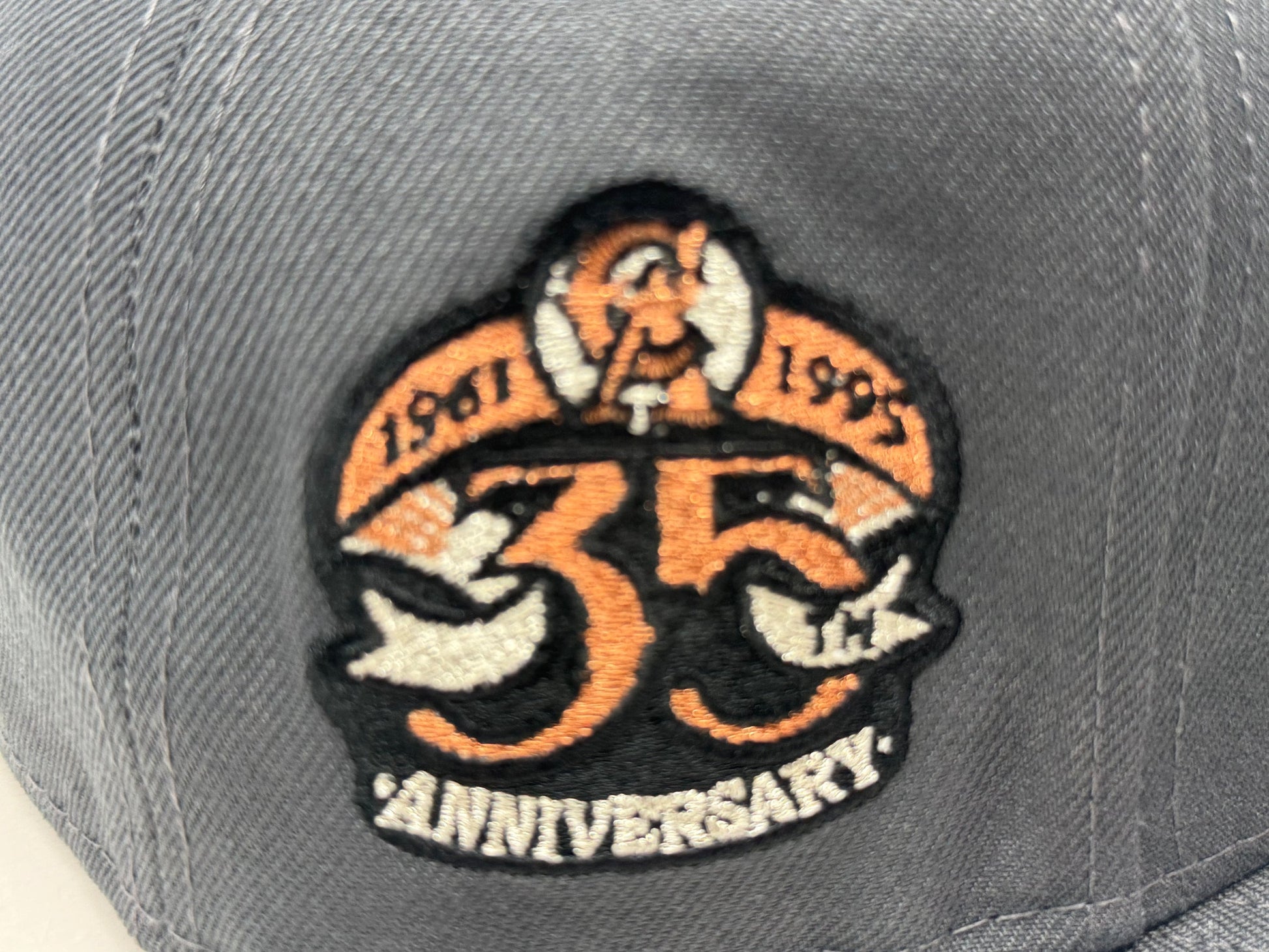 Los Angeles Angels 35th Anniversary Fitted Hat- Dark Gray