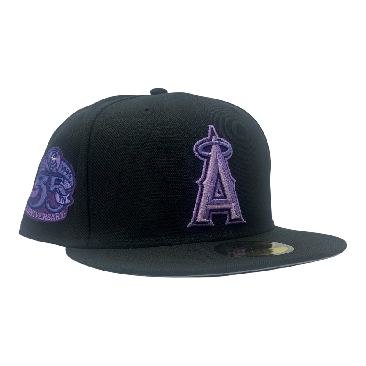 Los Angeles Angels 35th Anniversary Grape Pack Fitted Hats-Black