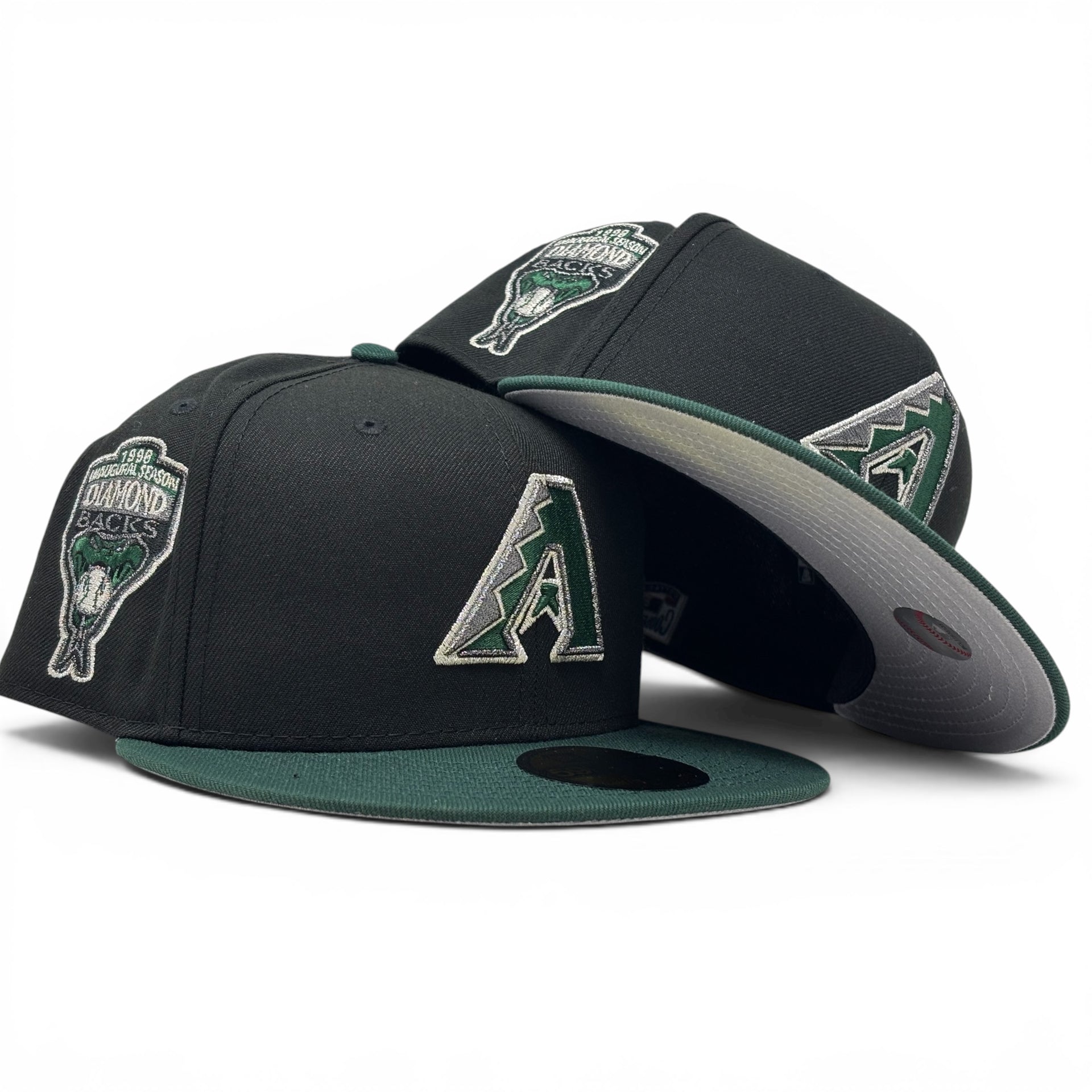 Arizona Diamondbacks 1998 Inaugural Season New Era Fitted Hat-Black Green