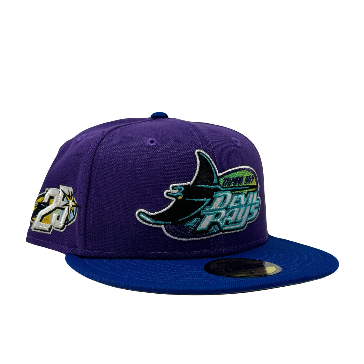 Tampa Bay Devil Rays 25th Anniversary Sparkling Grape Royal New Era Fitted Hat