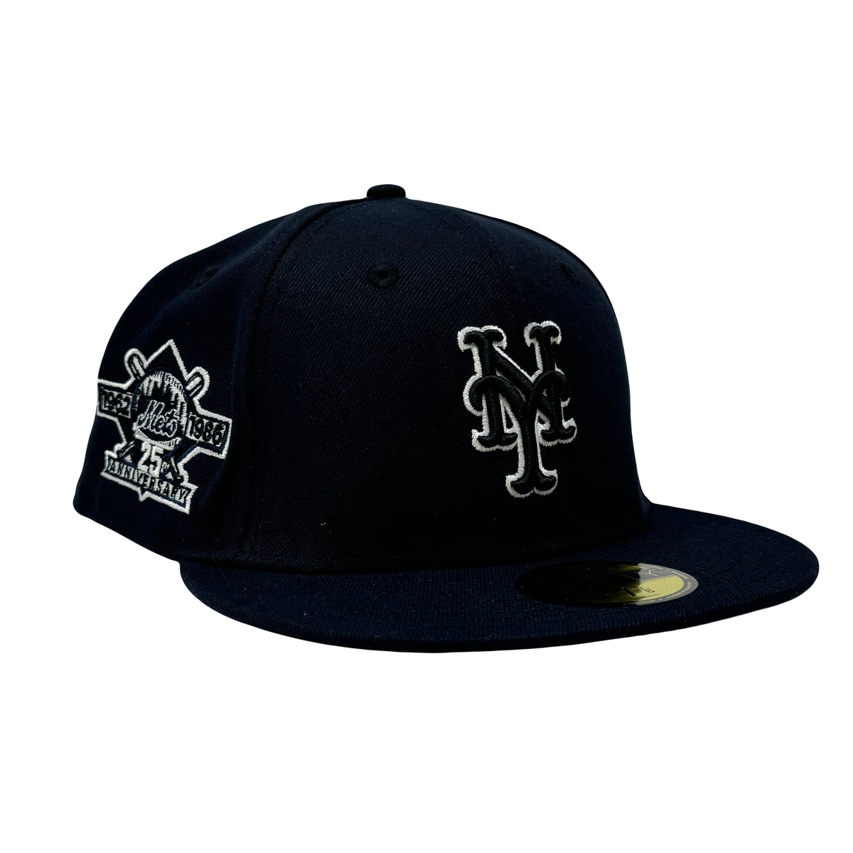 New York Mets 25th Anniversary Navy Blue 59Fifty New Era Fitted Hat to Match Jordan 1 "Armory Navy"