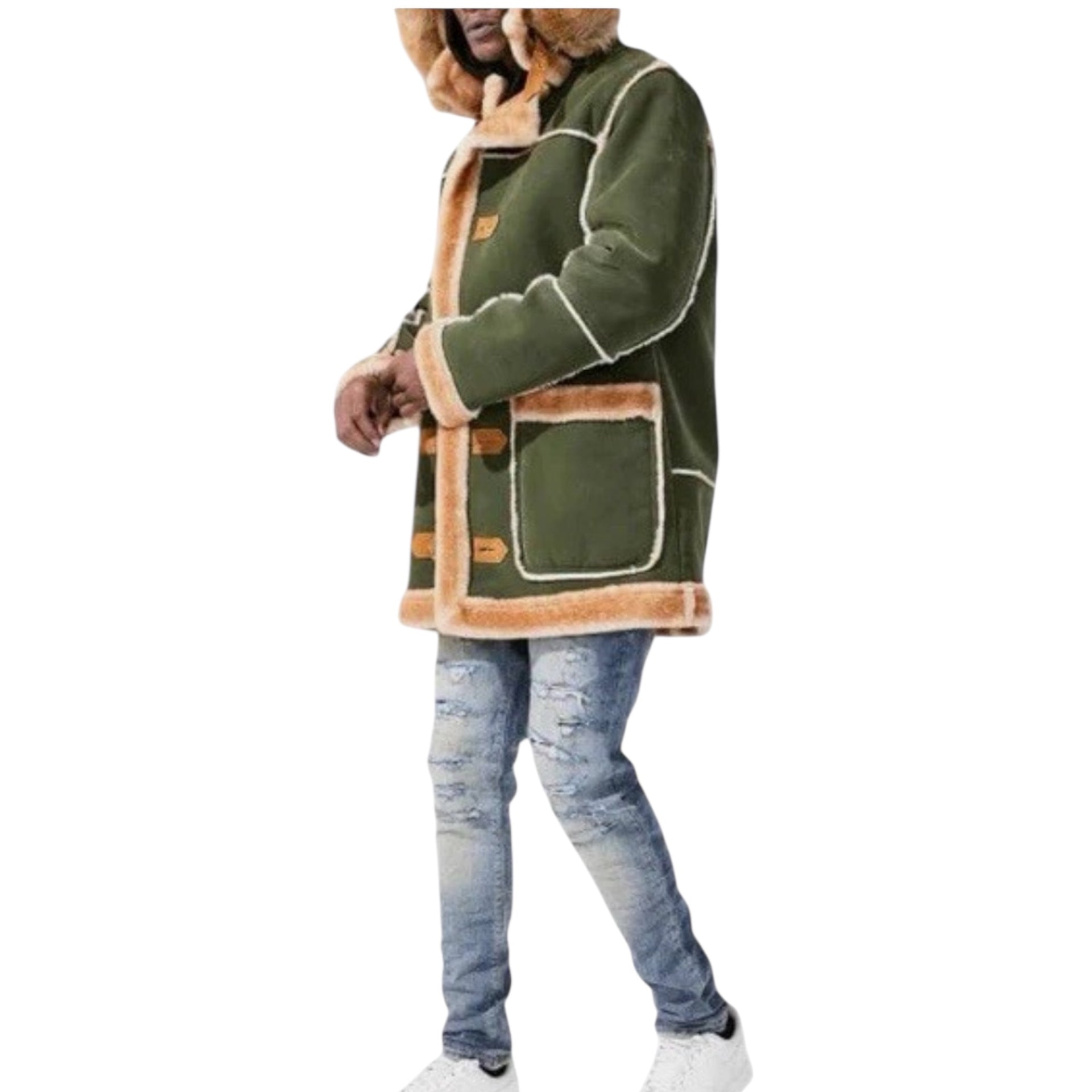 Jordan Craig Denali Shearling Jacket Olive Green