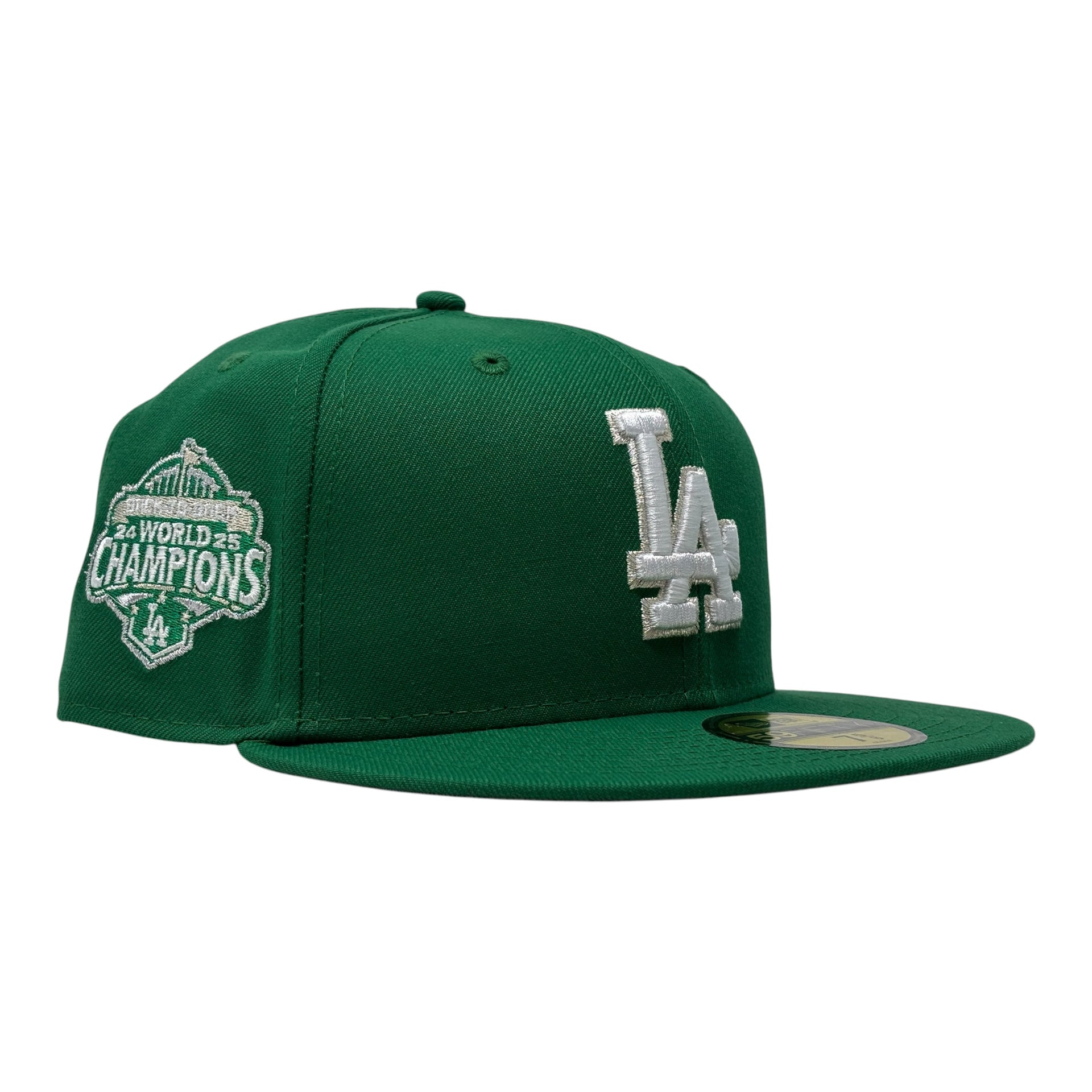 Los Angeles Dodgers 2024 to 2025 World Series Champions Fitted Hats-green