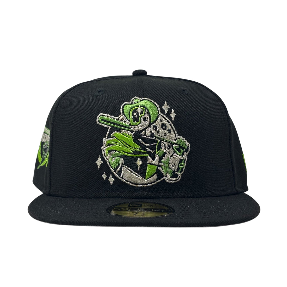 Houston Sugar Land Space Cowboys Triple A National Champions Fitted-Black Lime