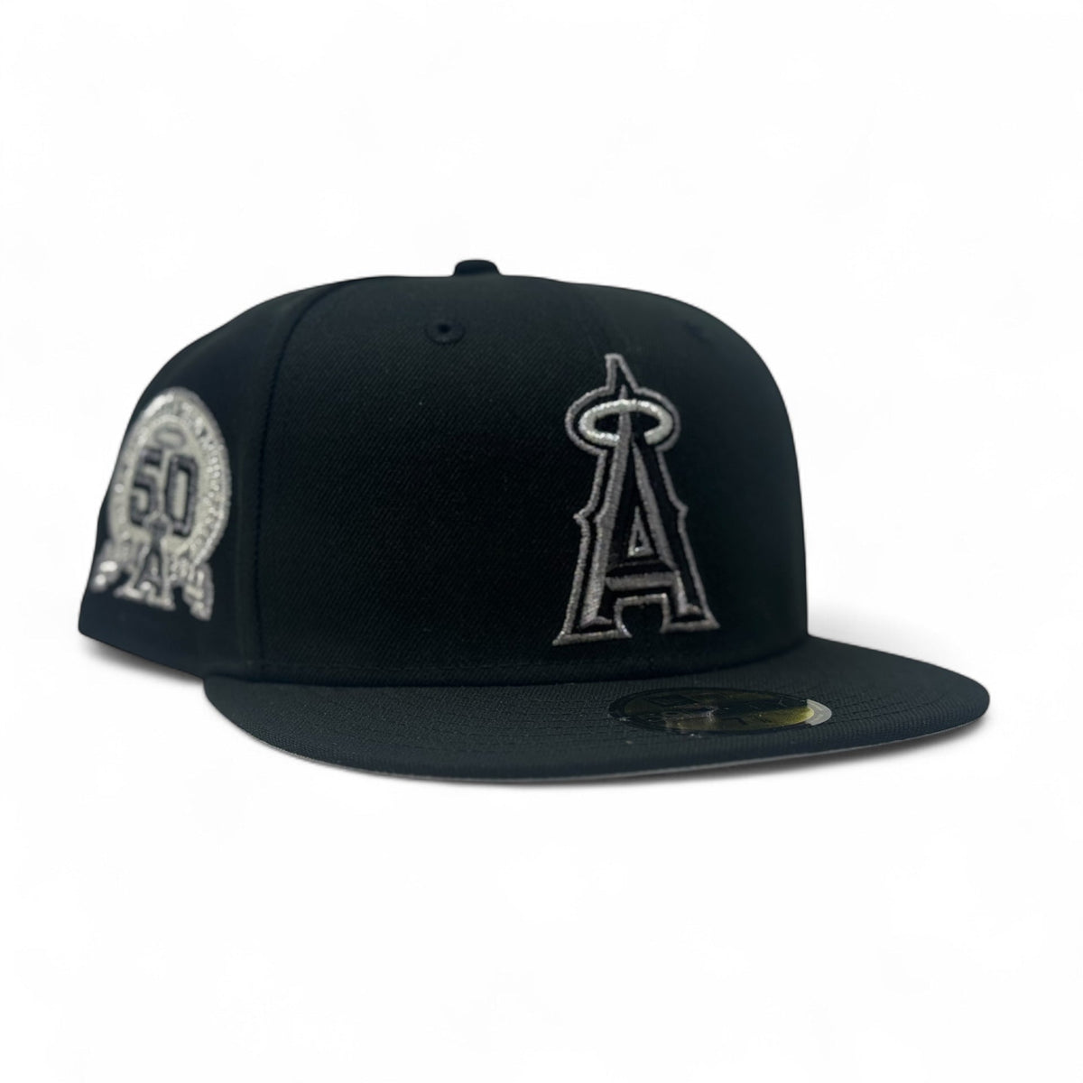 Los Angeles Angels 50th Anniversary New Era Fitted Hats-Black