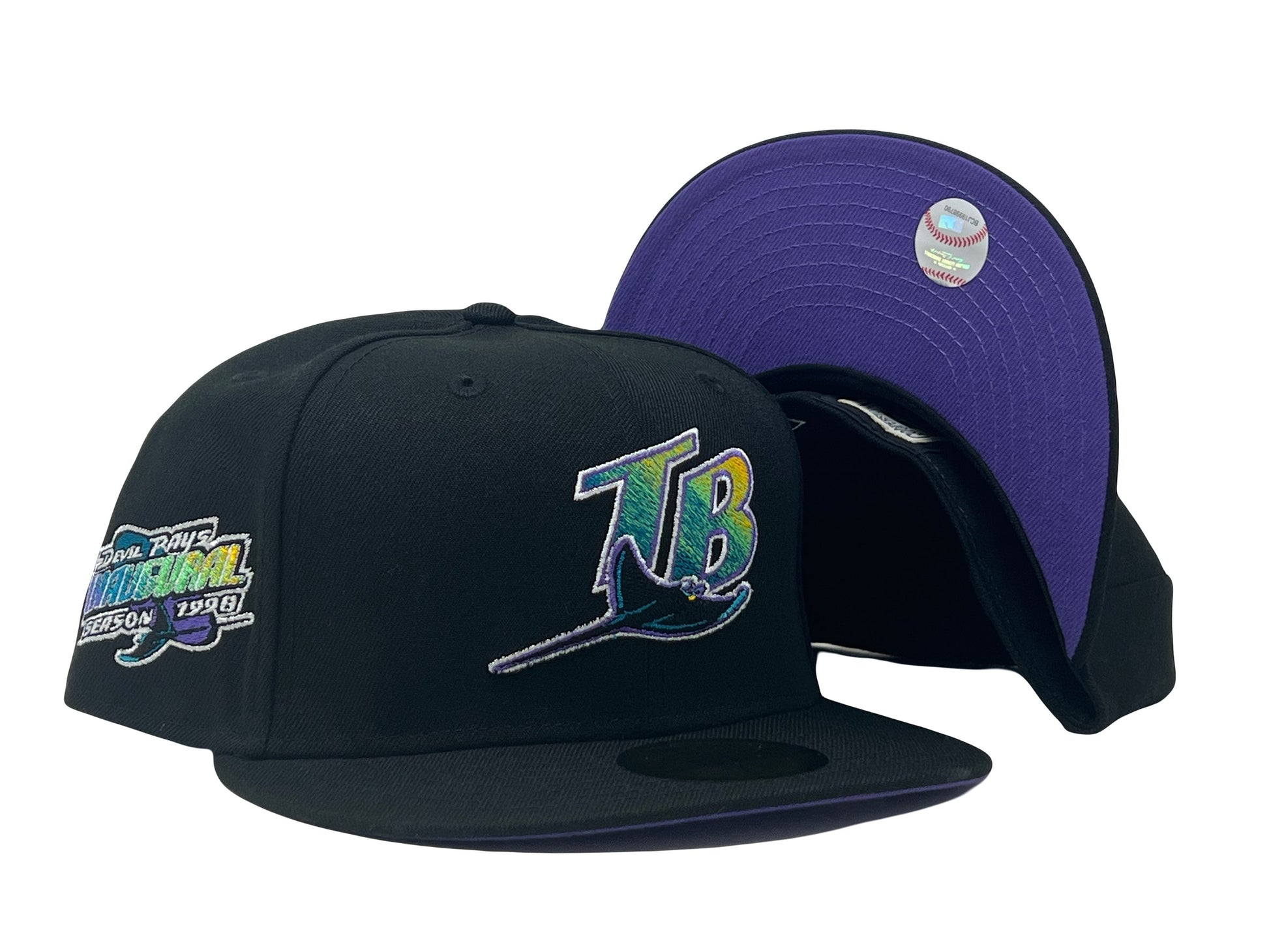 Black Tampa Bay Devil Rays' 1998 Season New Era Fitted Hats