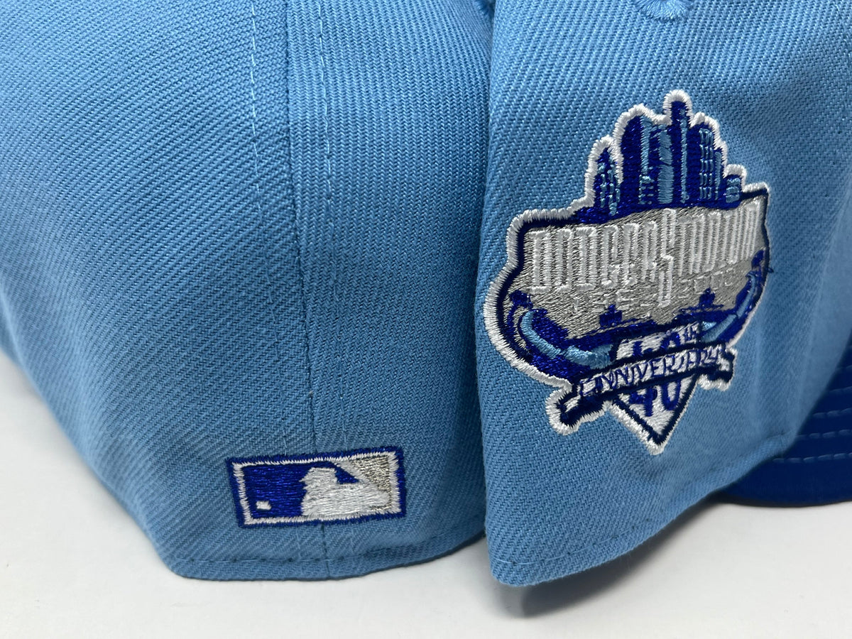 LOS ANGELES DODGERS 40TH ANNIVERSARY VISOR STITCH NEW ERA FITTED HAT