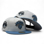 New York Knicks 1946 Established Fitted Hats-White Sky Blue