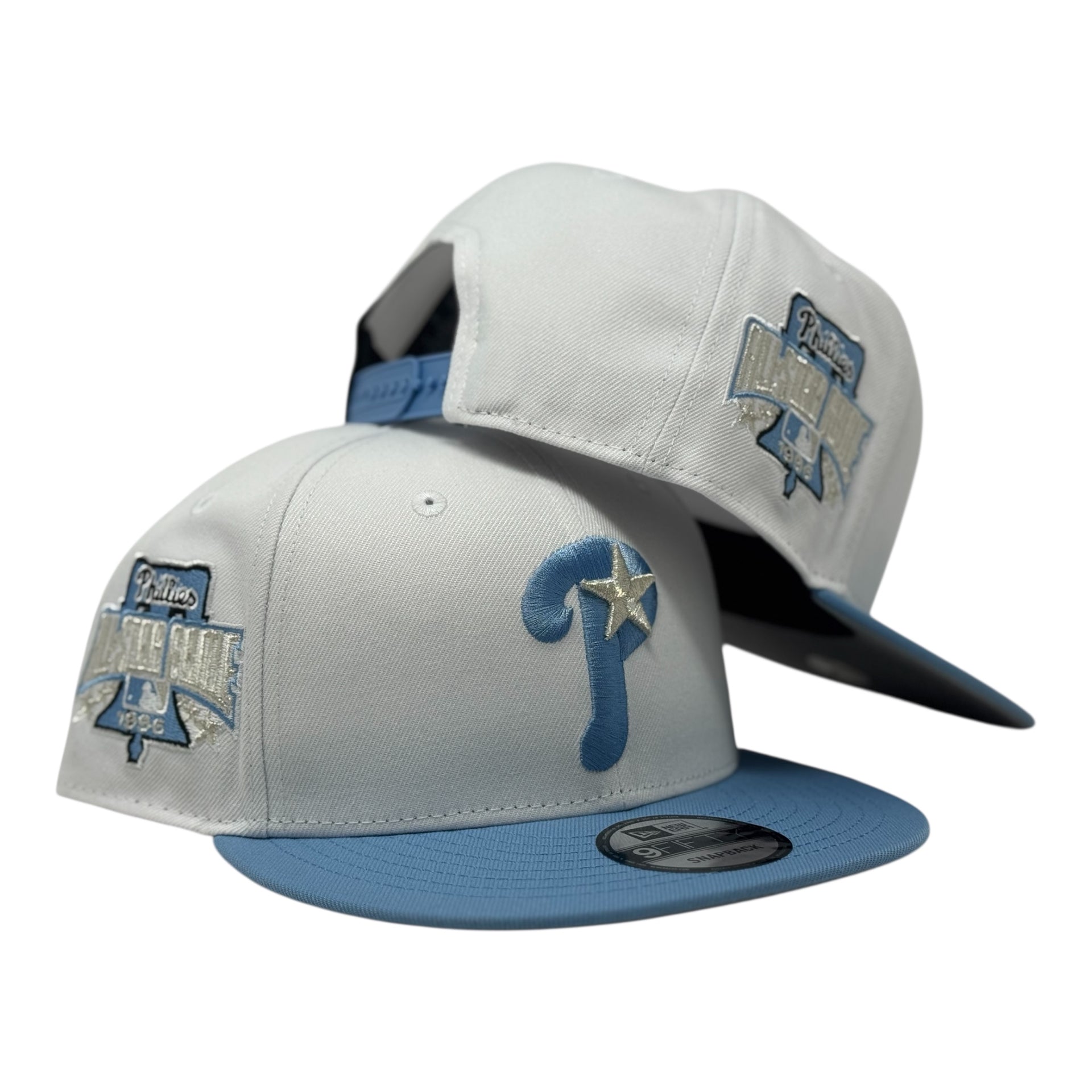 Philadelphia Phillies 1996 All Star Game Snapback Hat-White Sky Blue
