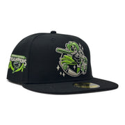 Houston Sugar Land Space Cowboys Triple A National Champions Fitted-Black Lime