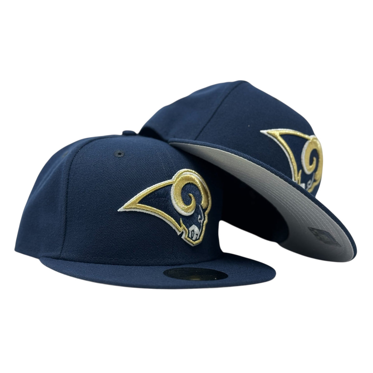 Los Angeles Rams New Era 59 fifty Fitted Hat Cap Navy Blue