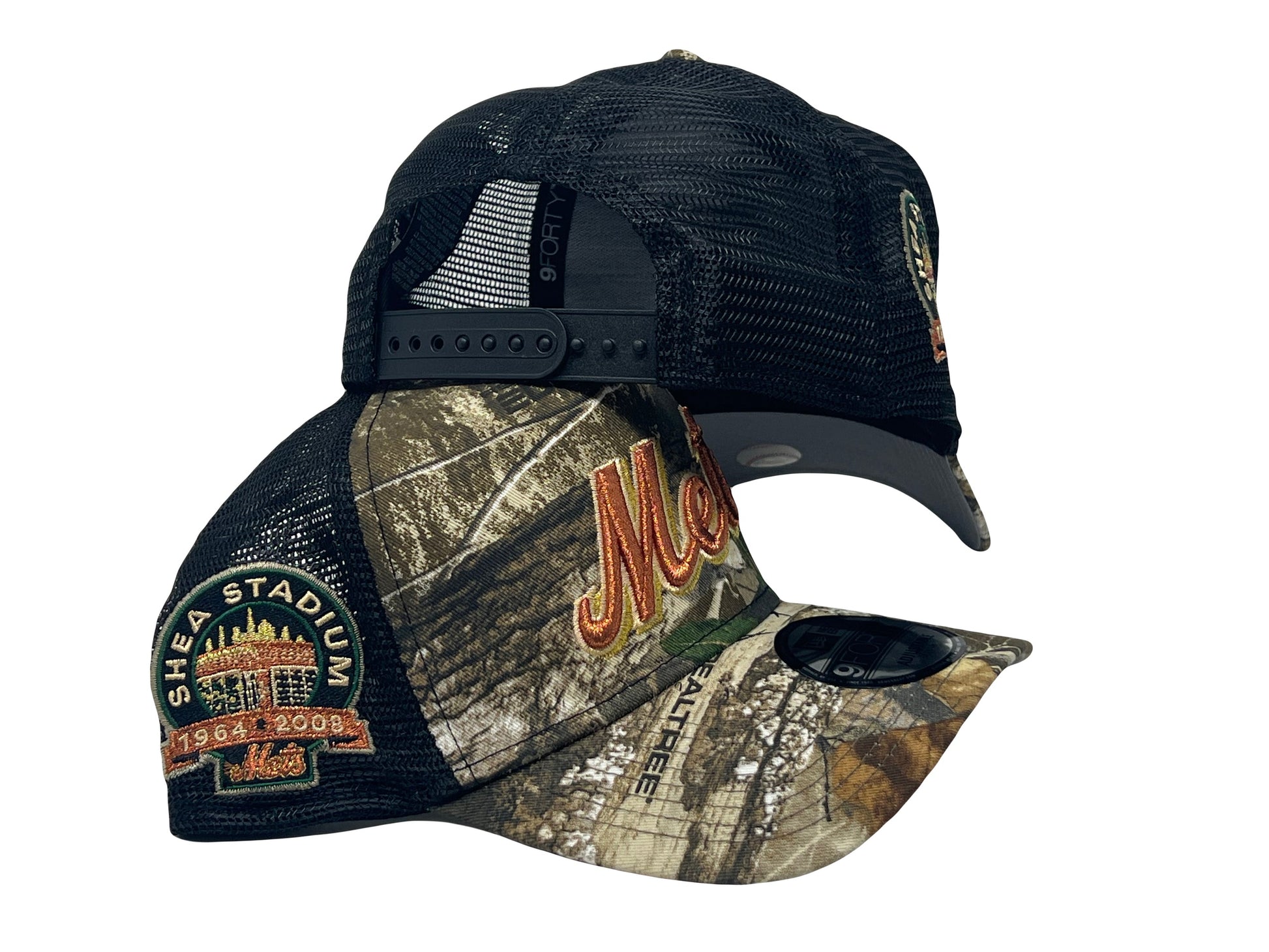 New York Mets New Era 9Forty A-Frame Real tree Shea Stadium Trucker Snapback Hat