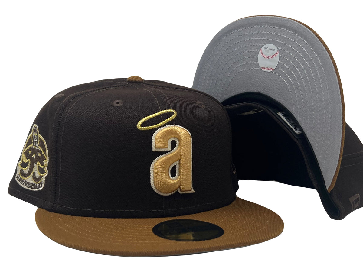 Dark Brown Toast Angels 35th Anniversary New Era Fitted Hat