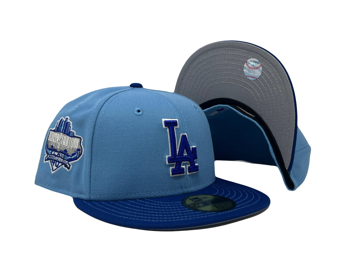 LOS ANGELES DODGERS 40TH ANNIVERSARY VISOR STITCH NEW ERA FITTED HAT