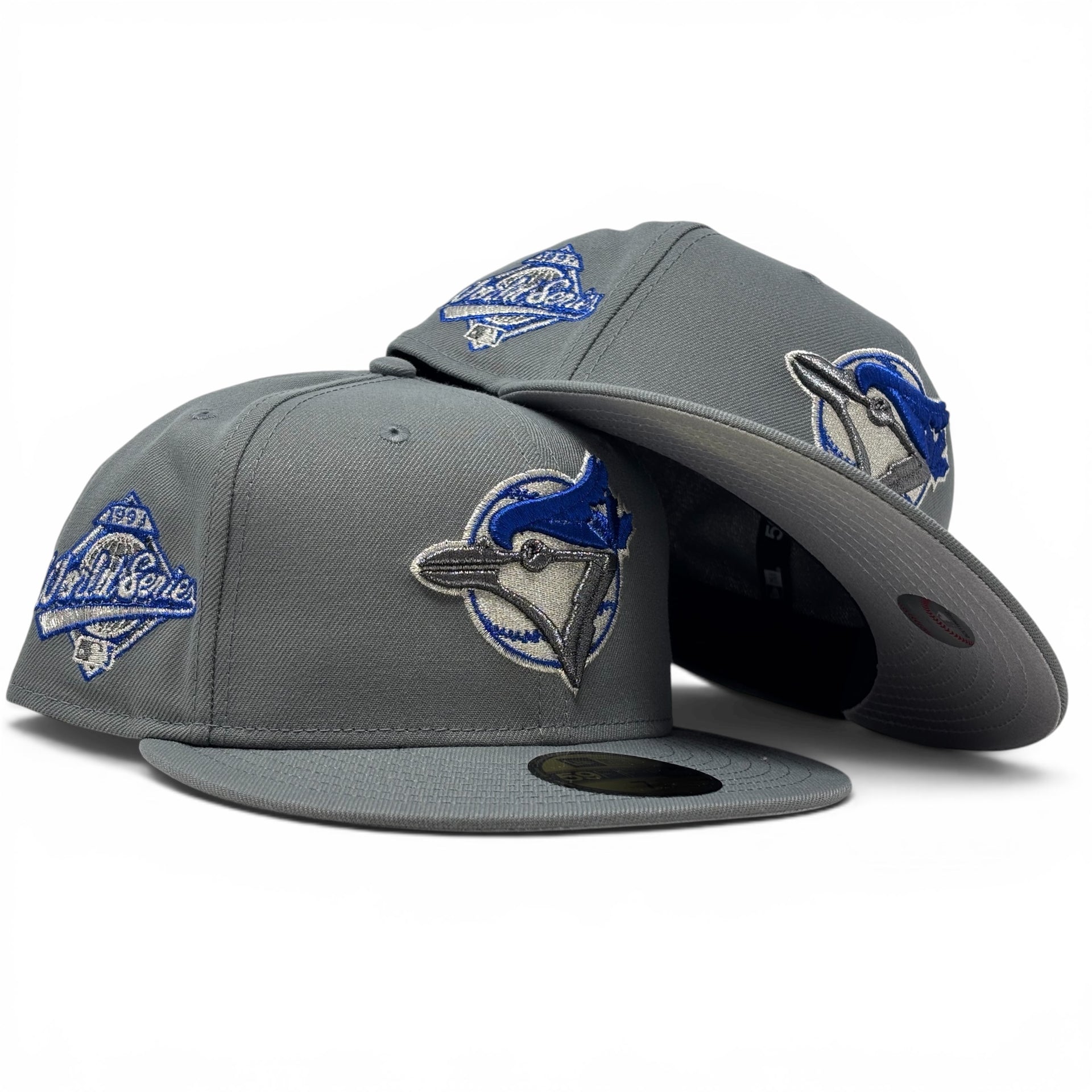 Toronto Blue Jays 1993 World Series Fitted Hats-Light Gray