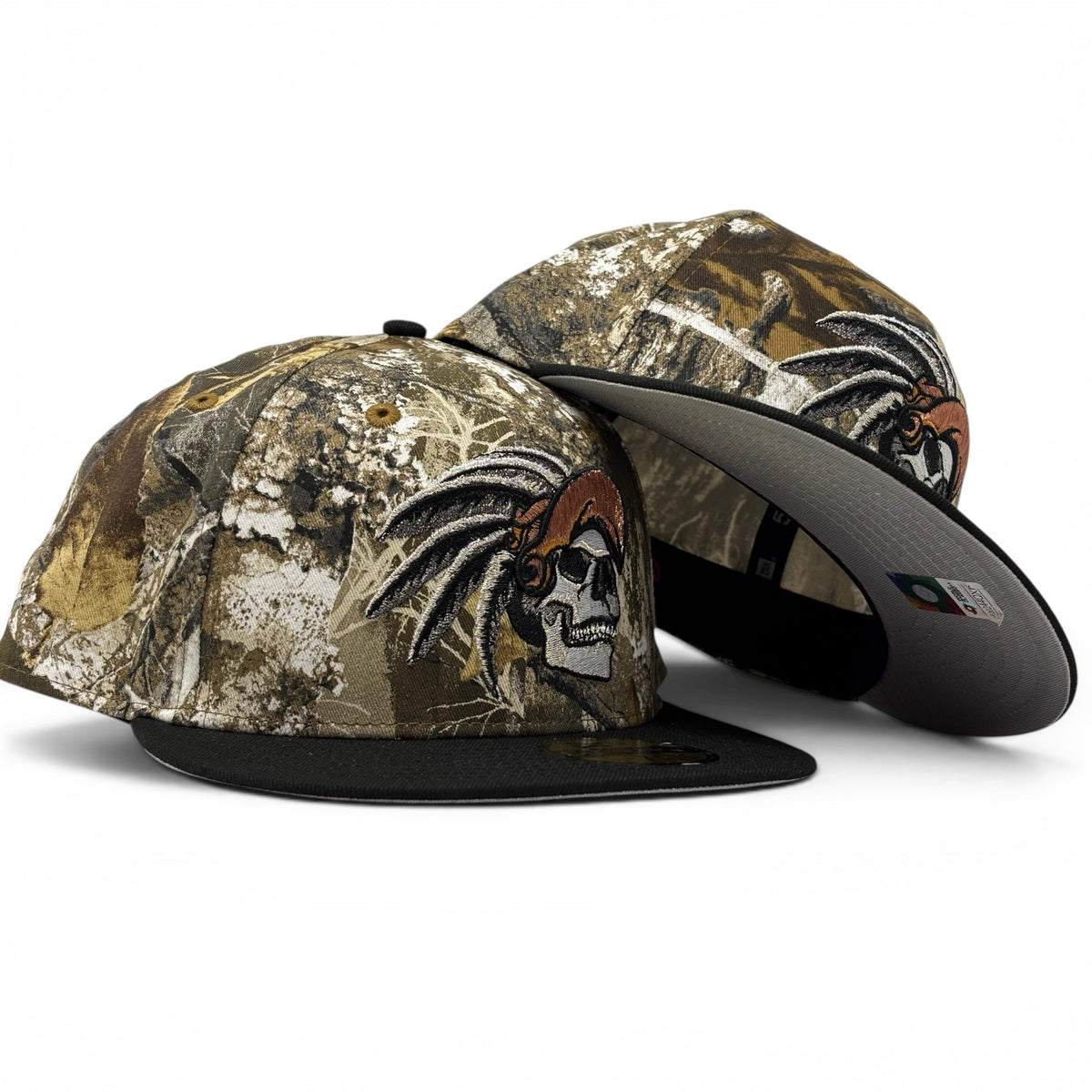 Aztec Skull Warrior Real Tree New Era Fitted Hat