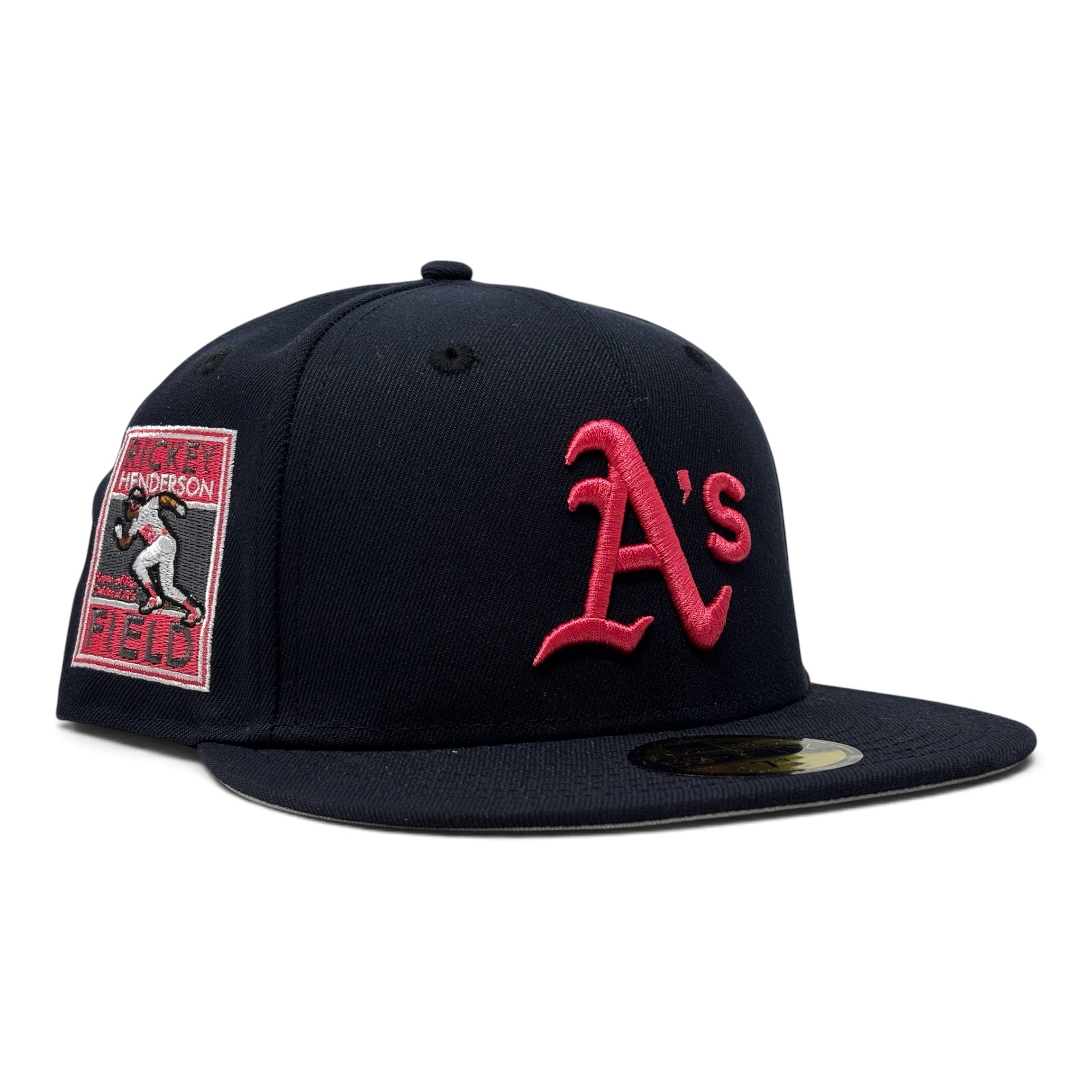 Oakland Athletics Rickey Handerson 59Fifty New Era Fitted Hat-Navy