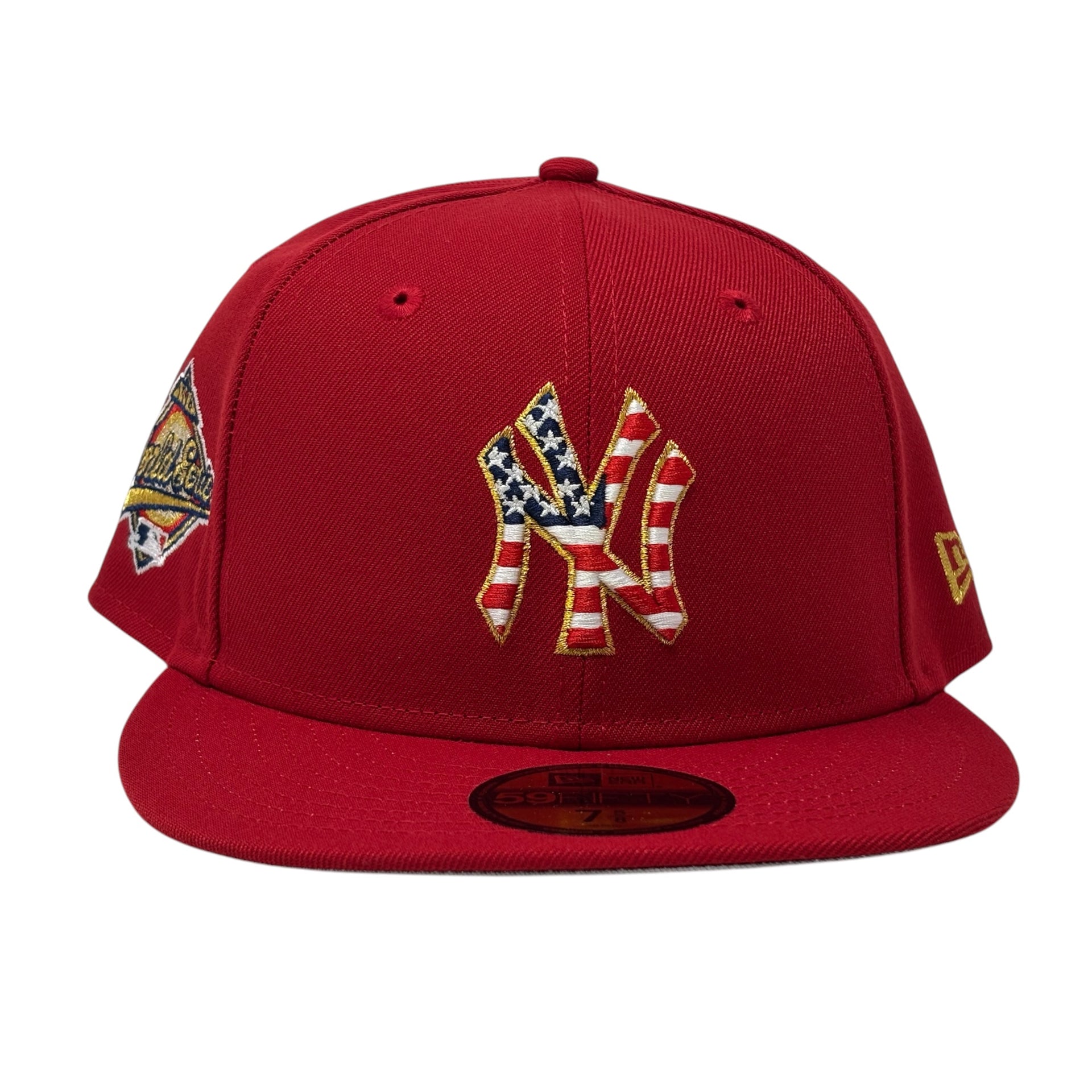 New York Yankees 1996 World Series July 4th Star N Stripes Fitted Hats-Red