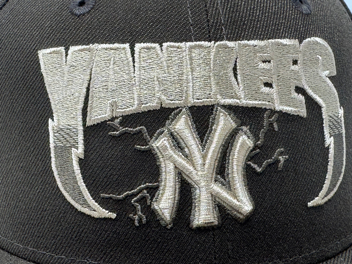 New York Yankees "Supercharged Logo" Fitted Hats-Brown