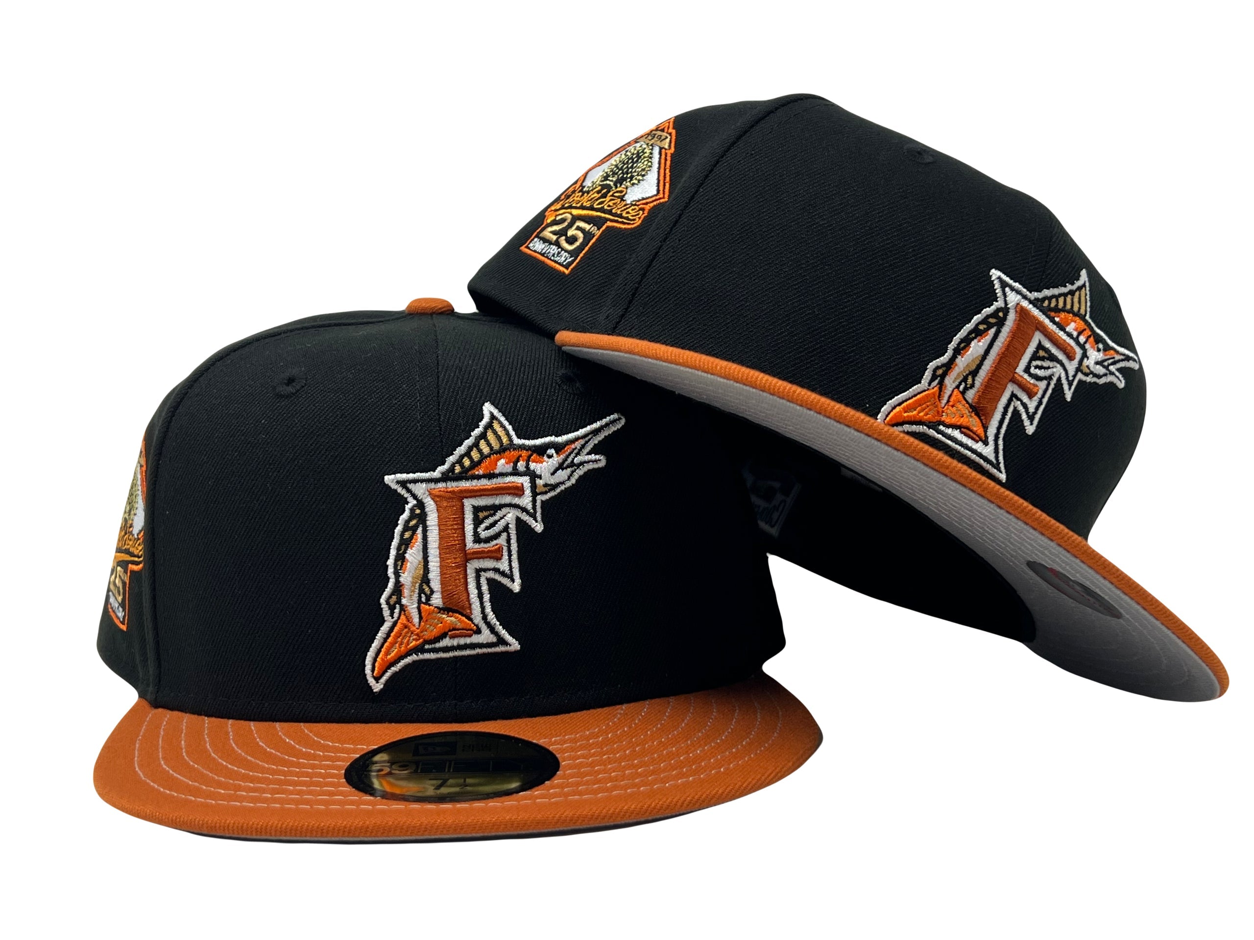 Florida Marlins 25th Anniversary Stitch Visor New Era Fitted Hat 