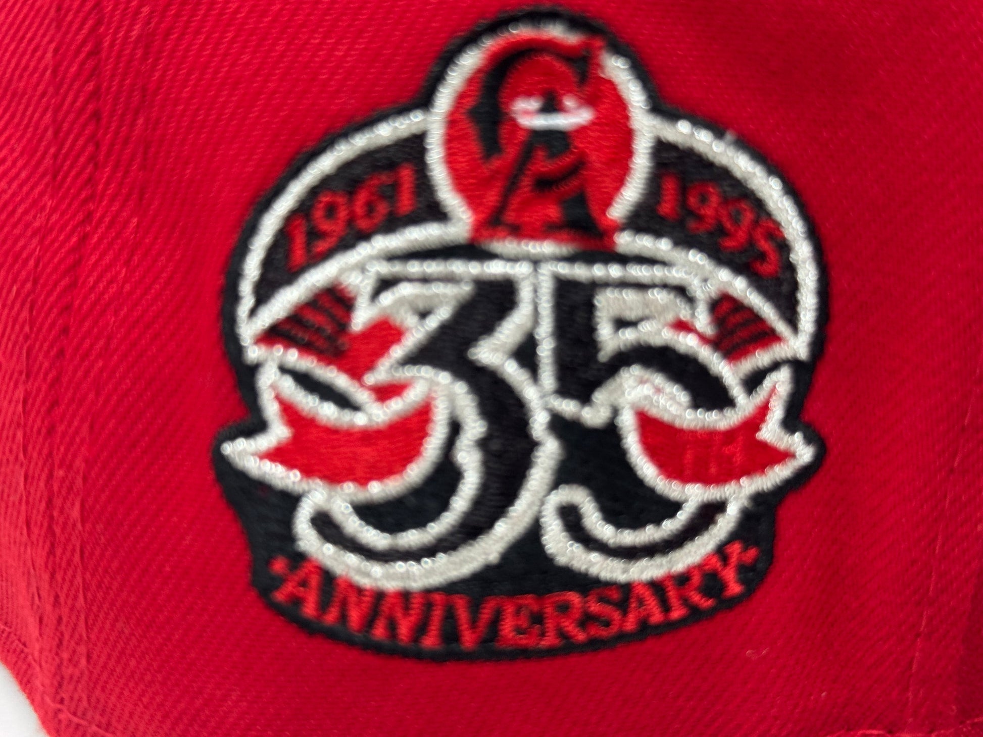 Los Angeles Angels 35th Anniversary 9Fifty Snapback Hat-Red Black