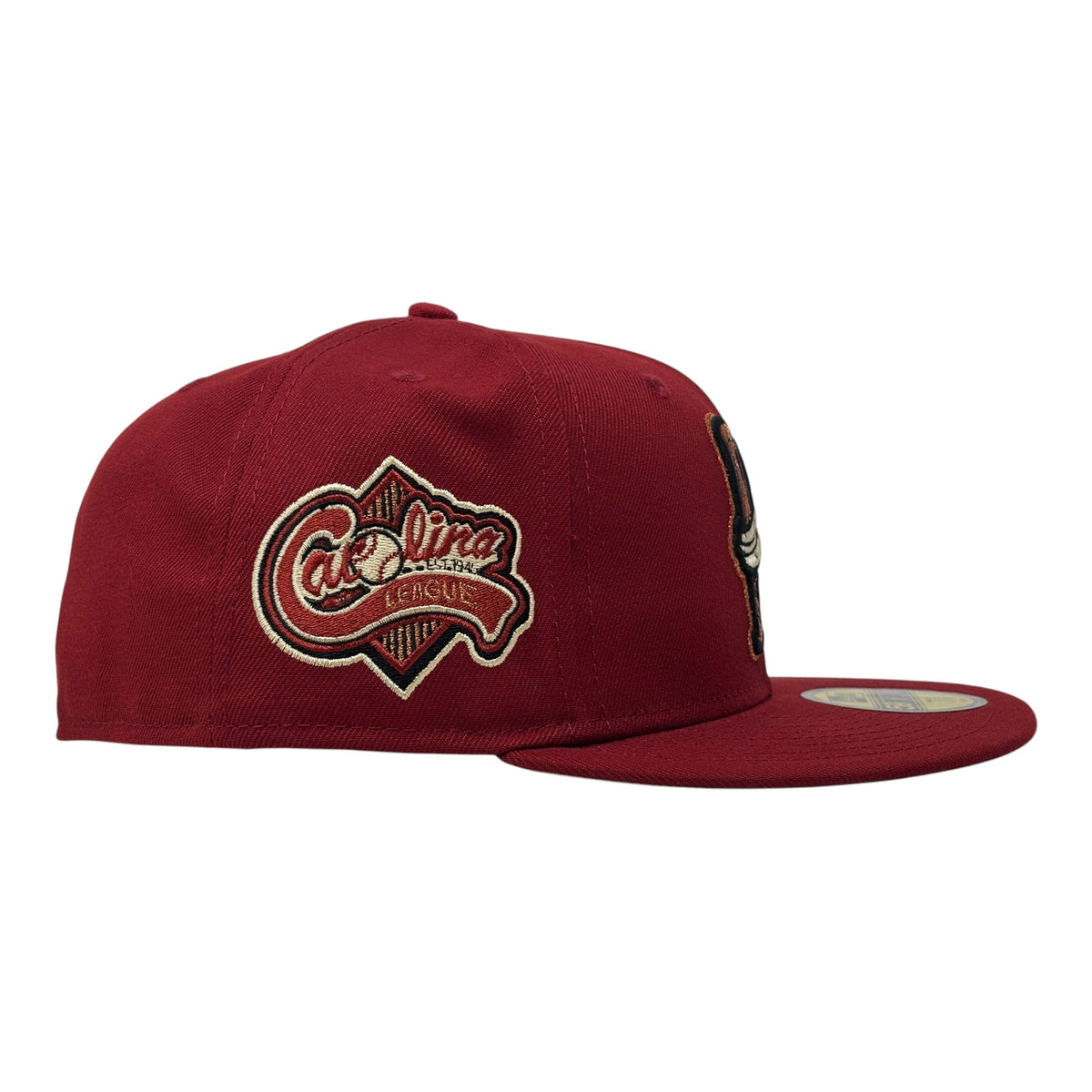 Kinston Indians Carolina League Minor League 59Fifty New Era Fitted Hat-Brick Red
