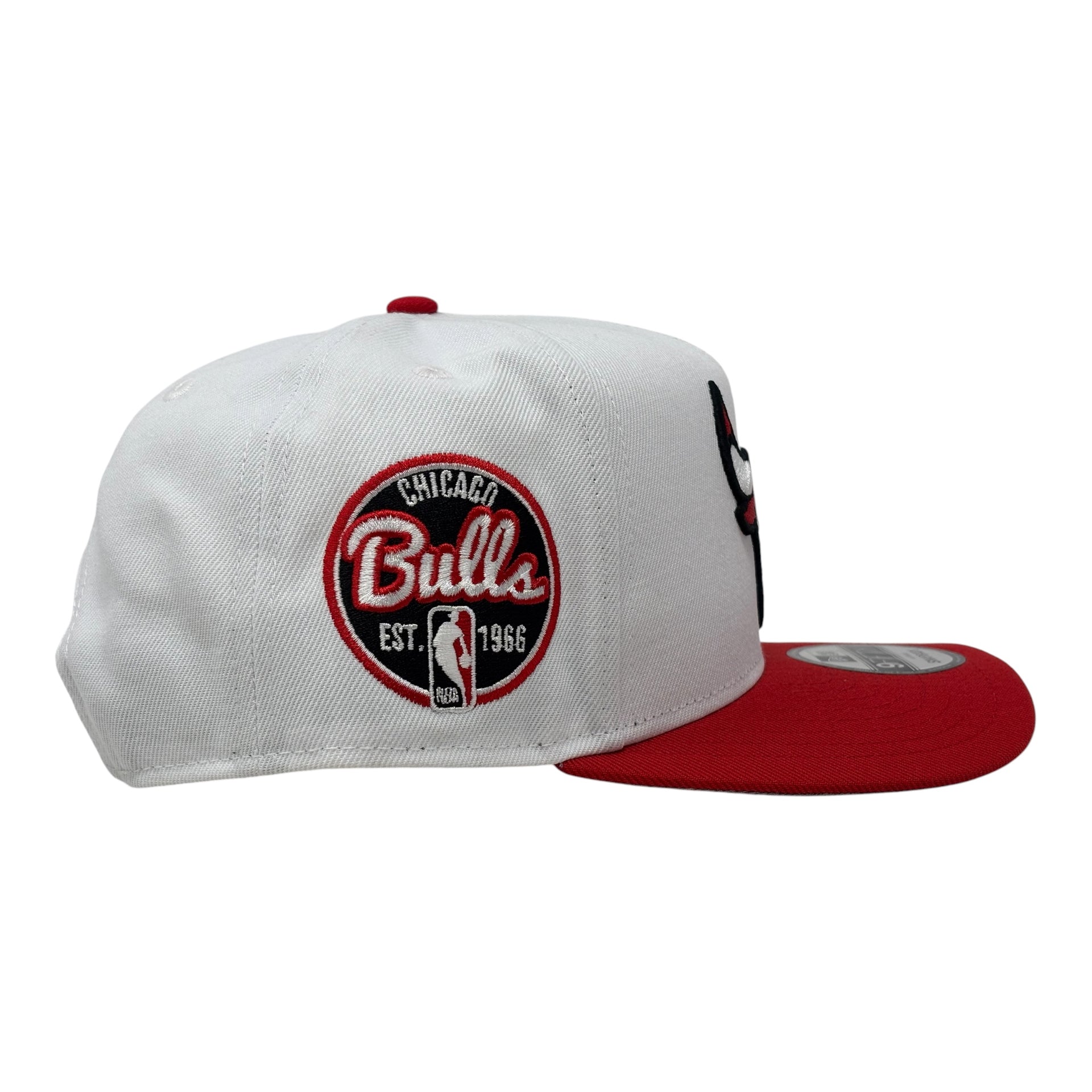Chicago Bulls 9Fifty A-Frame Snapback Hats-White Red