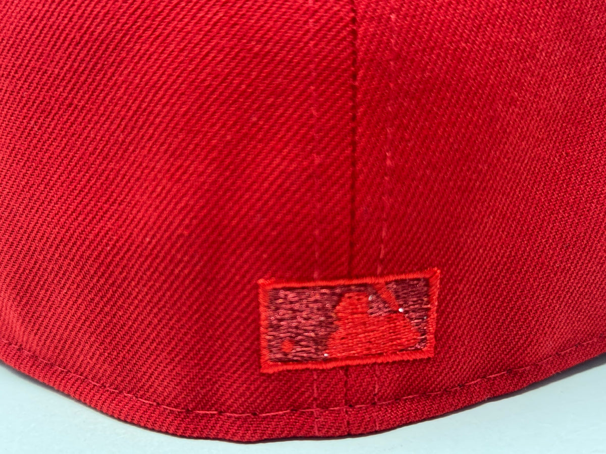 Oakland Athletics 1989 World Series Tonal Fitted Hats-Red