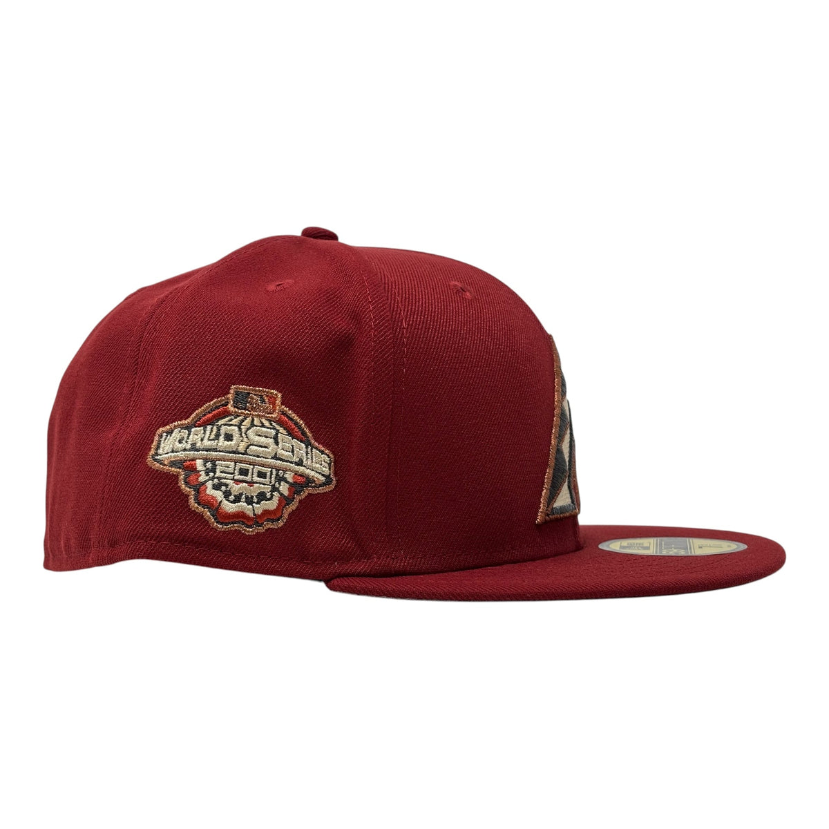 Arizona Diamondbacks 2001 World Series Fitted Hats-Brick Red