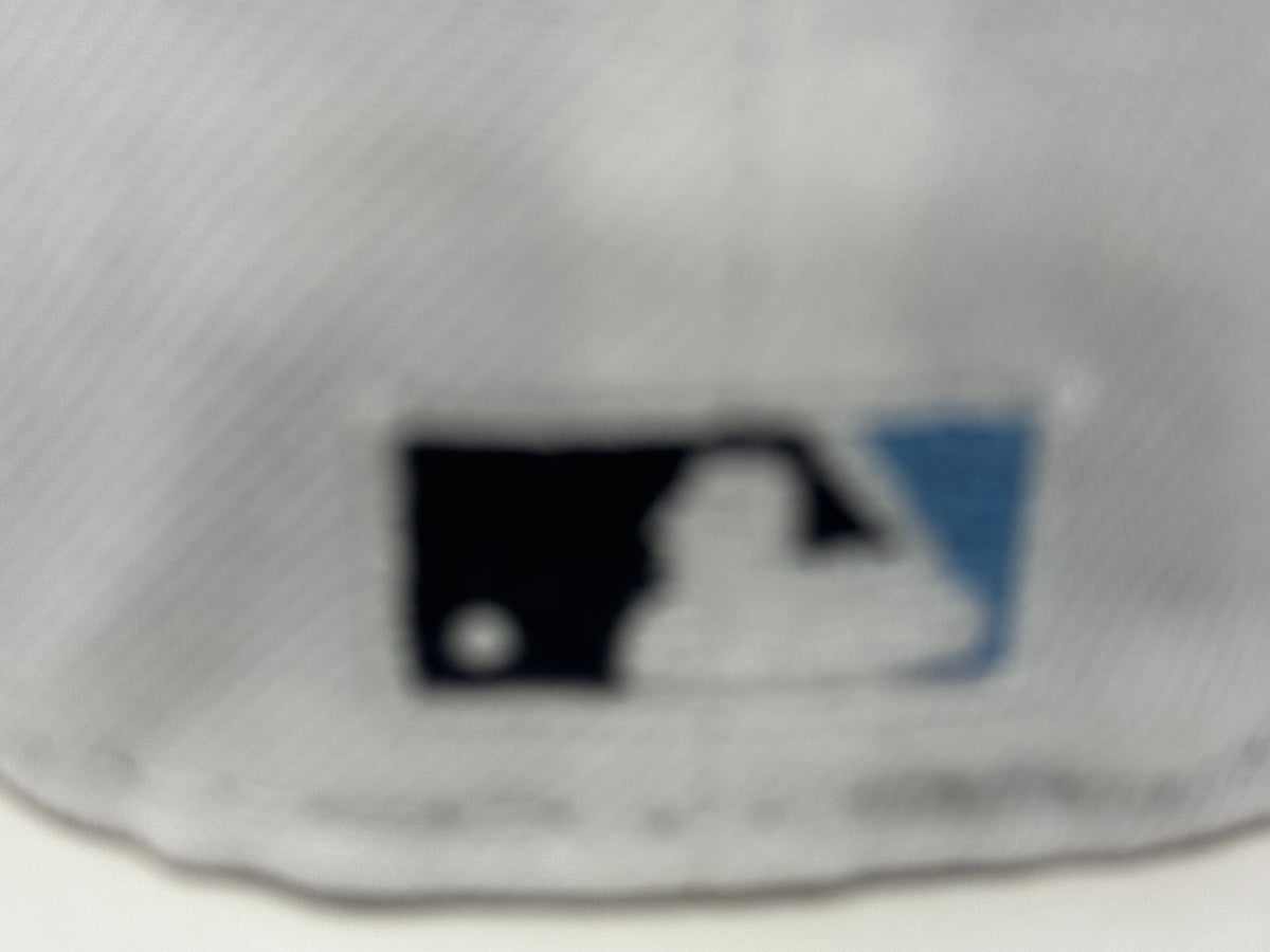 Los Angeles Angels 50th Anniversary Fitted Hats-White Sky Blue