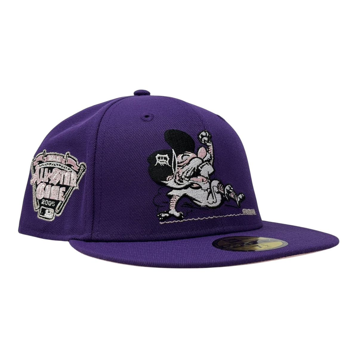 Detroit Tigers 2005 All Star Game Sliding Kitty New Era Fitted Hat-Purple