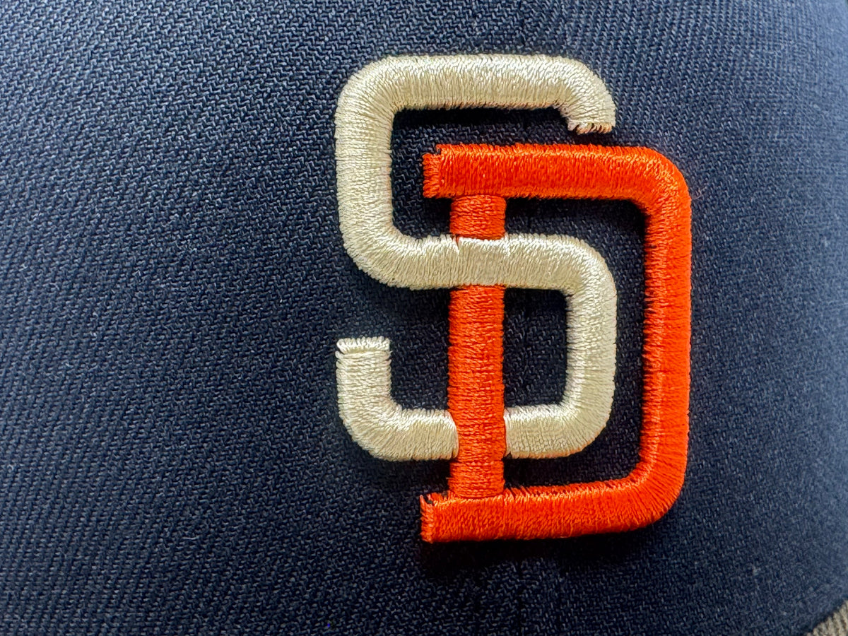 San Diego Padres 25th Anniversary New Era Fitted Hat-Navy Brown