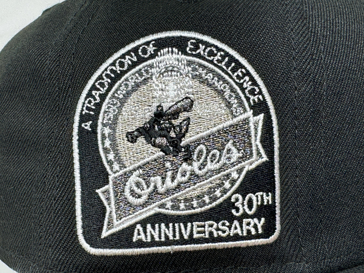 Baltimore Orioles 30th Anniversary Black and White pack 59Fifty New Era Fitted Hat