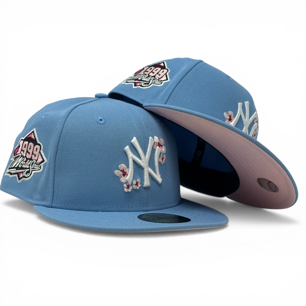 New York Yankees "Cherry Blossom Pack" Fitted Hat-Sky Blue