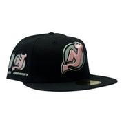 New Jersey Devils 10th Anniversary Pink Brim Fitted Hats