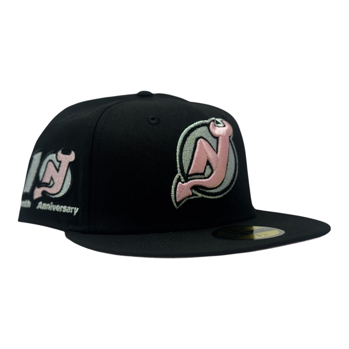 New Jersey Devils 10th Anniversary Pink Brim Fitted Hats