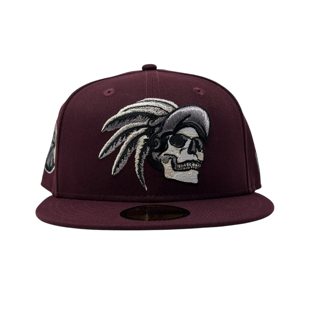 Aztec Skull Warriors New Era Fitted Hat-Maroon