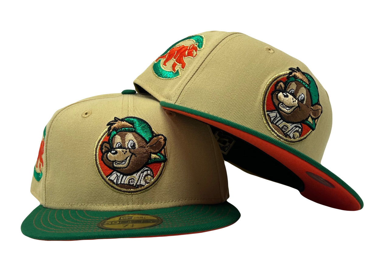 Chicago Cubs "Bear Logo" Visor Stitch Orange New Era Fitted Hat