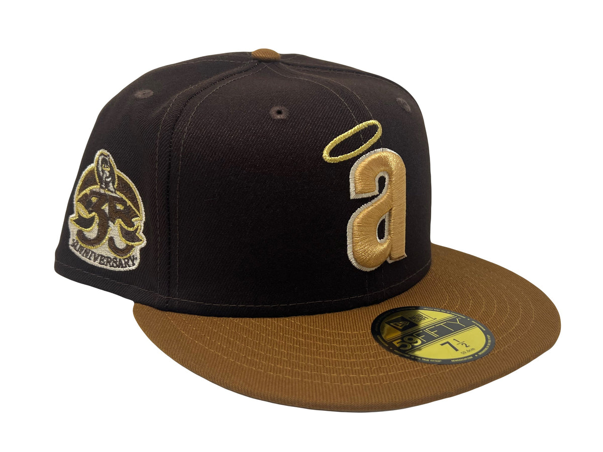 Dark Brown Toast Angels 35th Anniversary New Era Fitted Hat