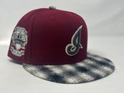 Cleveland Indians 1994 Inaugural Season Jacob Field "Flannel Plaid Visor" New Era Fitted Hat