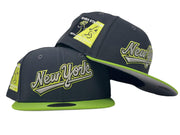 New York Mets Shea Stadium 40th Anniversary "Stitch Visor" New Era fitted Hat to Match Green Bean