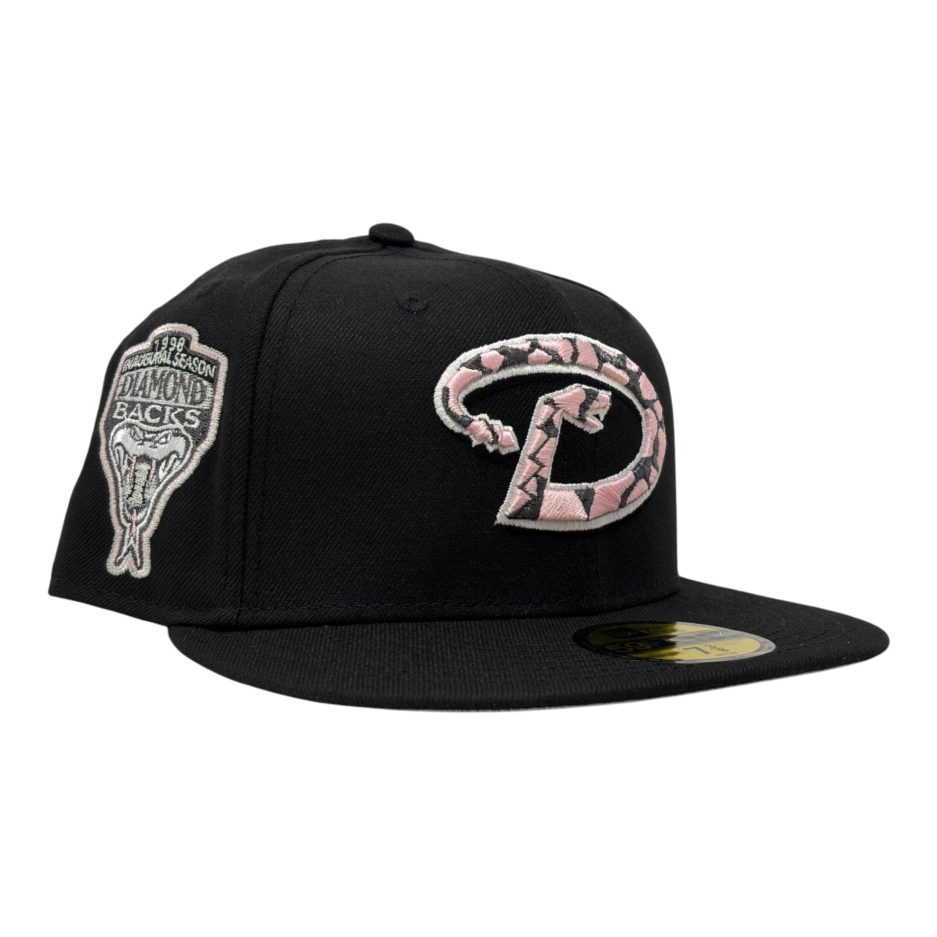 Arizona Diamondbacks 1998 Inaugural Season 59Fifty New Era Fitted Hat-Black Pink