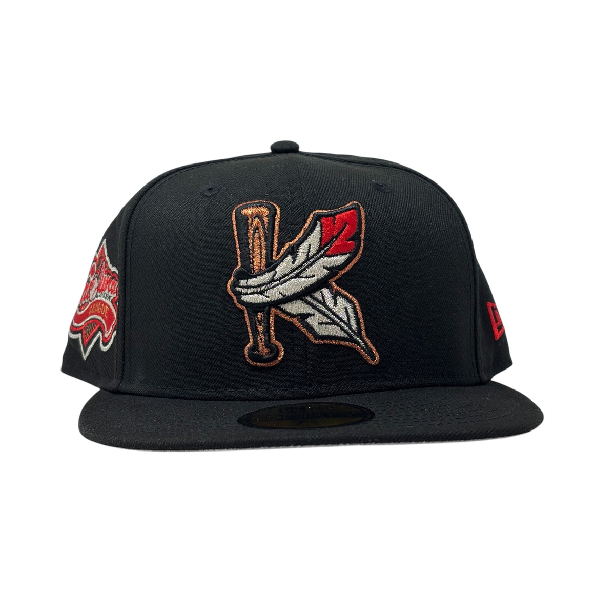 Kinston Indians Carolina League Minor League 59Fifty New Era Fitted hat-Black