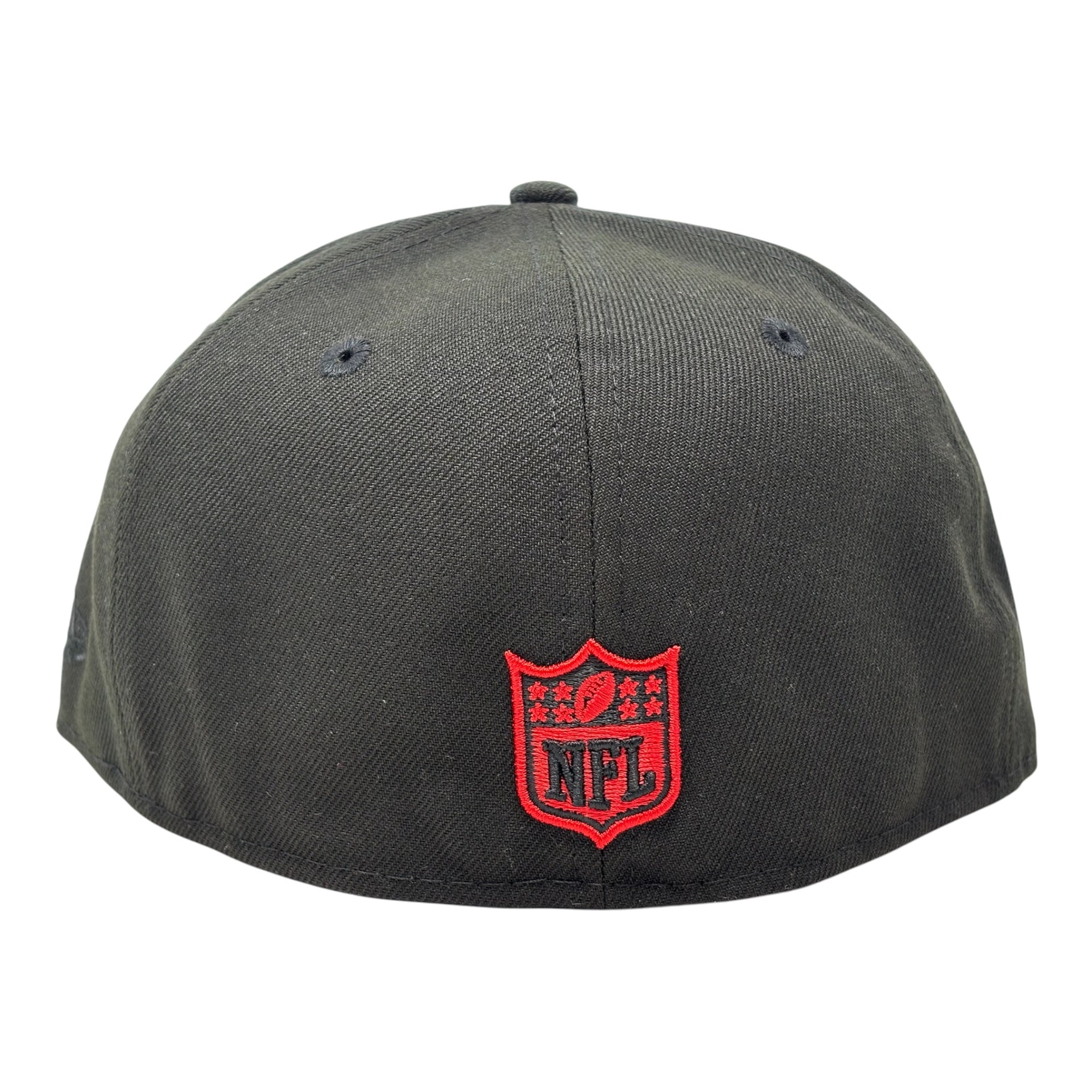 Oakland Raiders 60th Anniversary Red Brim 59Fifty Fitted Hats-Black
