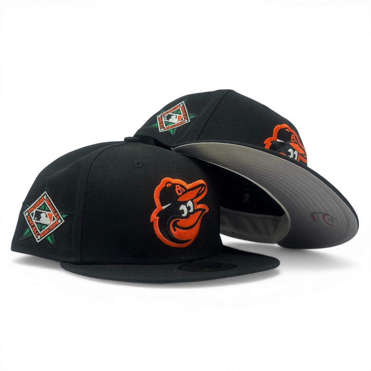 Baltimore Orioles 1993 All Star Game Fitted Hats-Black