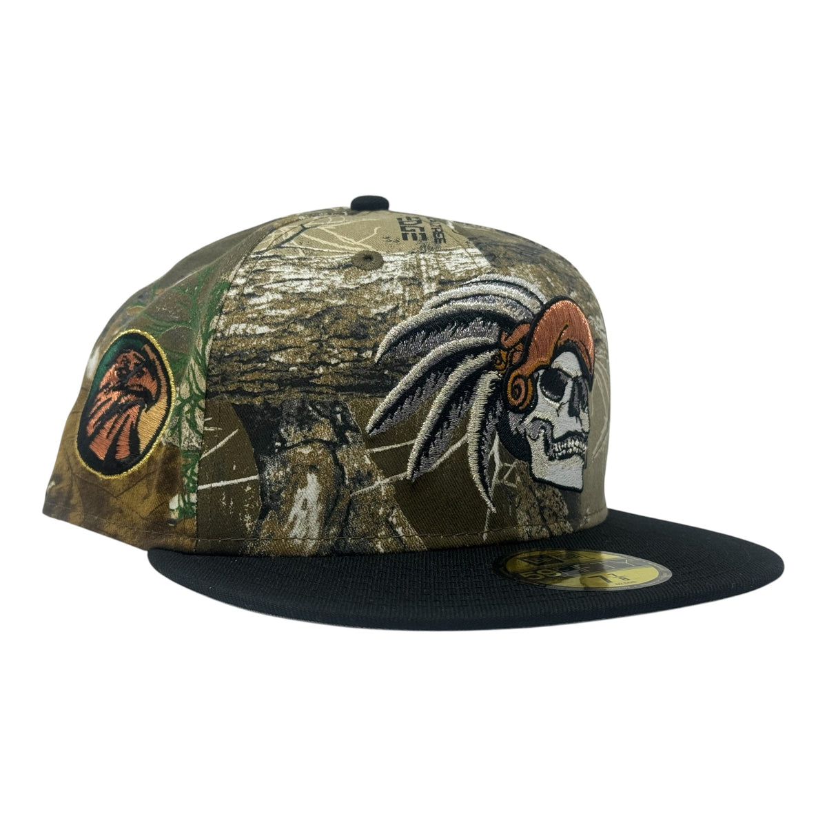 New Era Aztec Skull Warrior Real Tree 59Fifty Fitted Hat