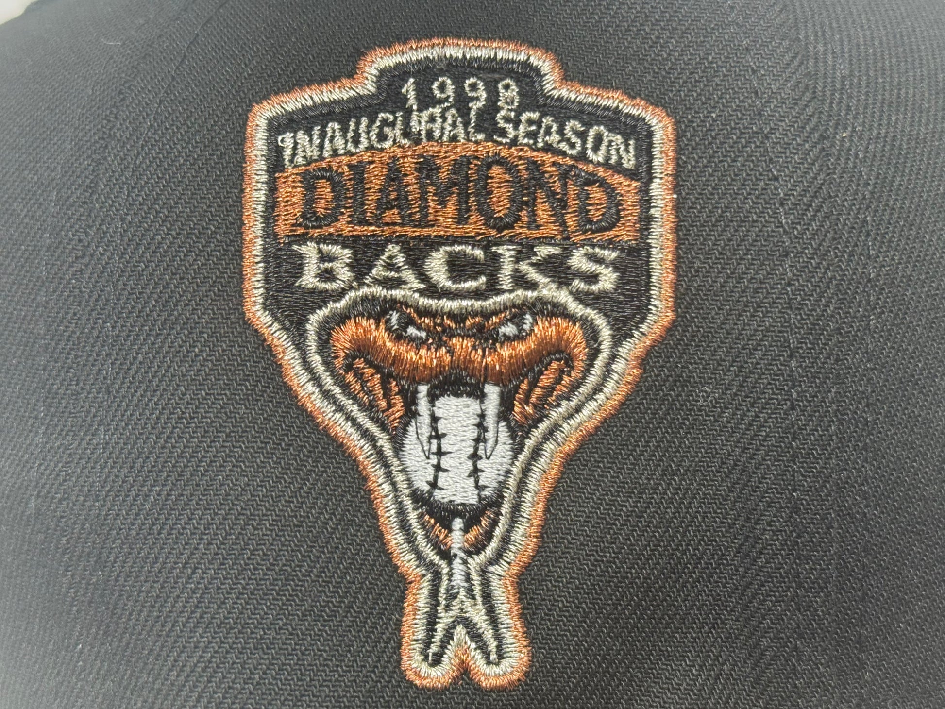 Arizona Diamondbacks 1998 Inaugural Season Black Dark Gray Fitted Hats