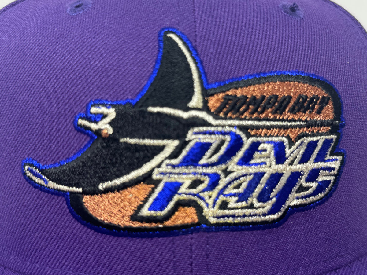 Tampa Bay Devil Rays 1998 Inaugural Season Light Purple Fitted Hats