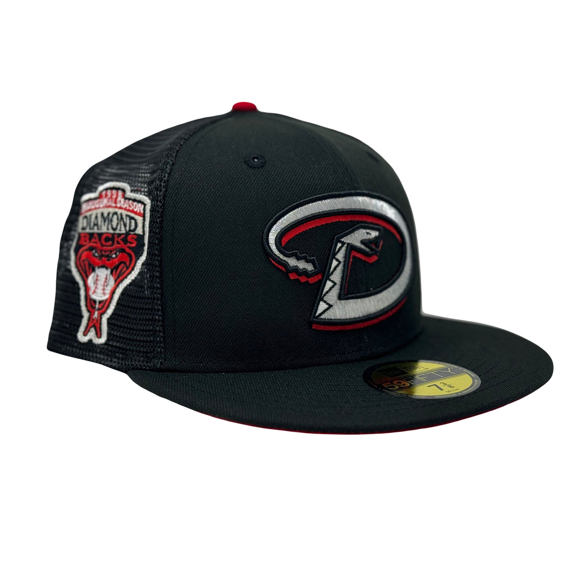 Arizona Diamondbacks 1998 Inaugural Season Black Trucker Fitted Hat